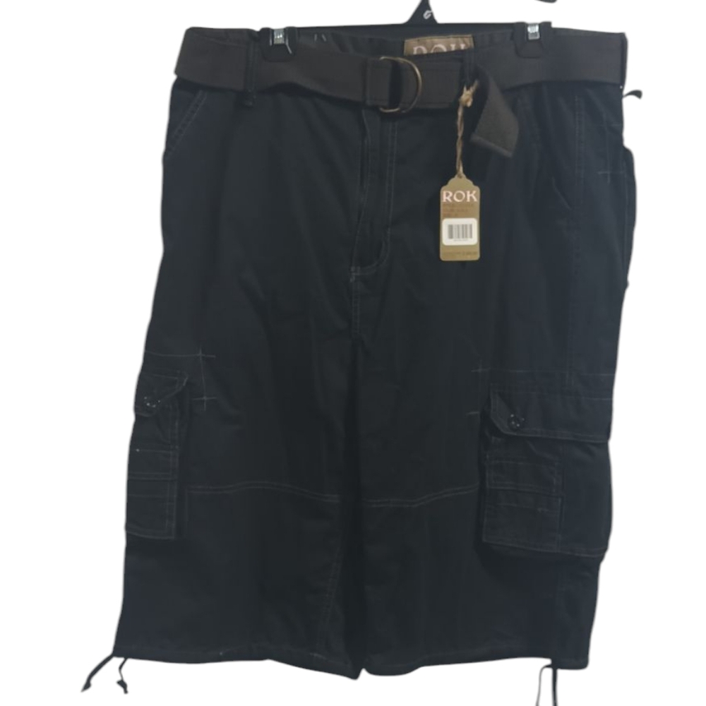 Men's ROK Black Cargo Shorts
